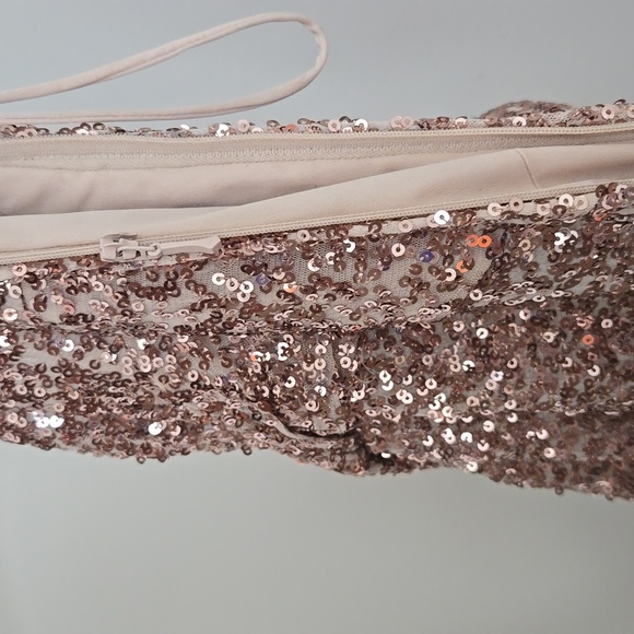 Maxi formal sequin rose gold dress - Picture 2 of 2